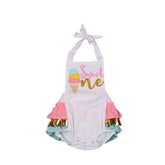 Ice Cream First Birthday Girl Romper